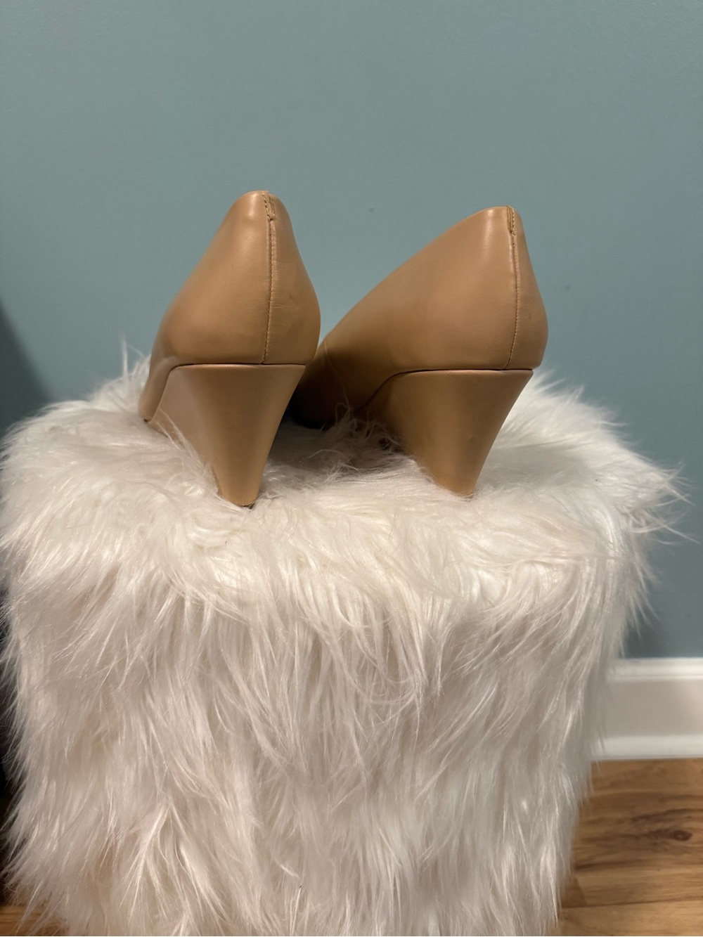 Jessica Simpson Beige Wedge Pumps - Picture 2 of 5